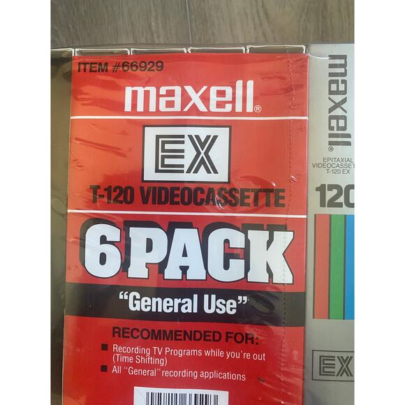 NWT MAXELL EX T-120 Blank VHS Tapes X9 - Picture 3 of 6